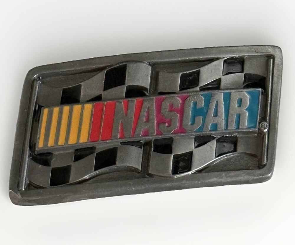 Vintage 90s NASCAR Belt Buckle American Legends Foundry Pewter N-10 USA